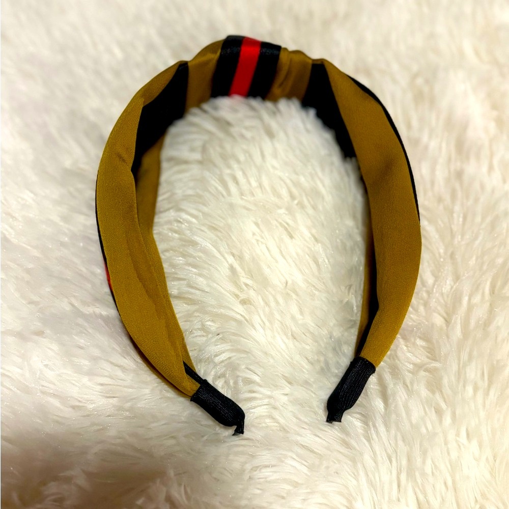 Fashion Headband with Red Stripe and 🐝-NWOT - Picture 5 of 13